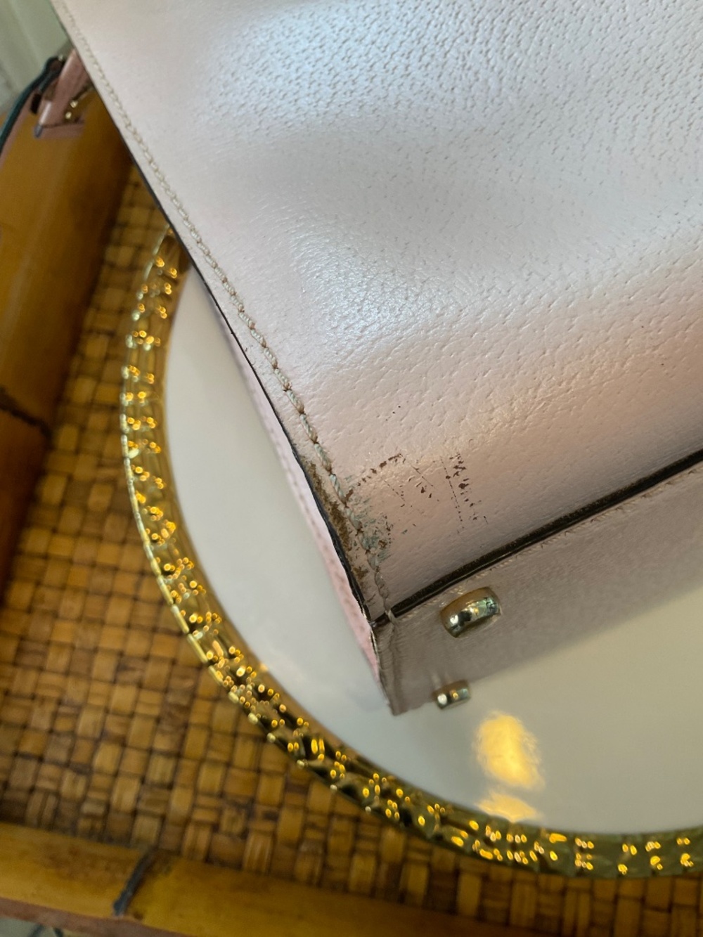 KATE SPADE ♠️ Light Pink Pebbled Leather Bag - Picture 7 of 7